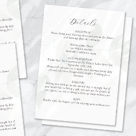 Cartão De Informações Detalhes do Casamento de Eucalyptus Sem Muda