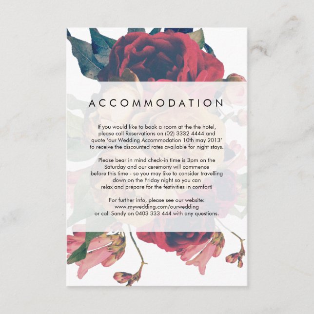 Cartão De Informações Detalhes do Casamento de Fetos Botânicos Antigos V (Frente)