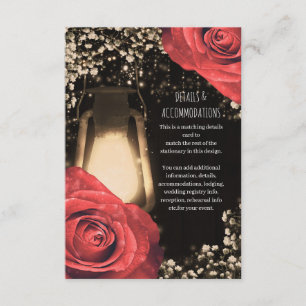 Cartão De Informações Detalhes do Casamento de Lanterna Rustic Glow com