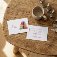 Detalhes do casamento de macarões divertidos
