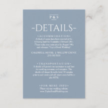 Detalhes do Casamento de Monograma Azul com Dusty 