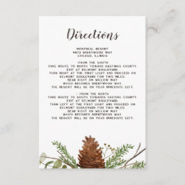 Cartão De Informações Detalhes do Casamento de Pine Cone em Rústicos Fir