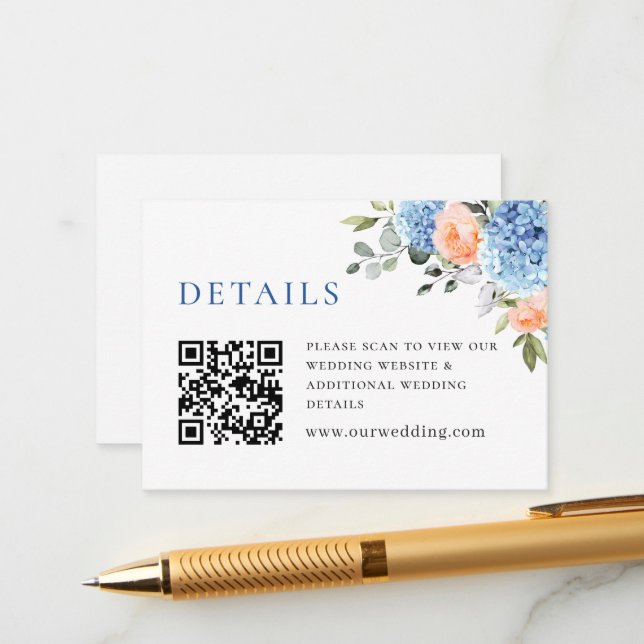 Cartão De Informações Detalhes do Casamento de Rosas Rosa-Rosa Escamosas (Frente/Verso In Situ)