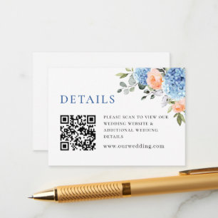 Cartão De Informações Detalhes do Casamento de Rosas Rosa-Rosa Escamosas