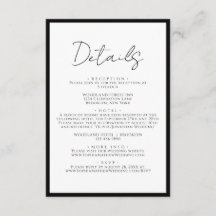Detalhes do Casamento de Script Branco Simples de 