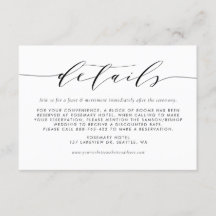 Detalhes do Casamento de Script Minimalista Preto