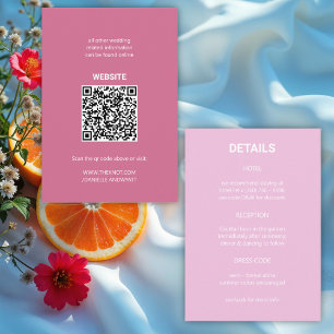 Cartão De Informações Detalhes do Casamento de Verão Italiano Moderno Có