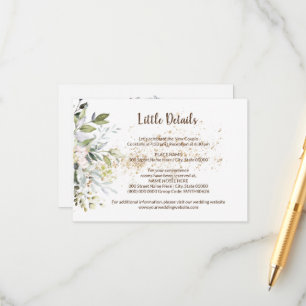 Cartão De Informações Detalhes do Casamento do Chá de Noiva de Ervas Inc