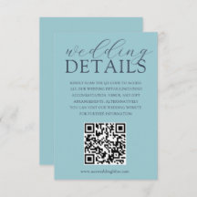 Detalhes do Casamento do Código QR Azul Simples