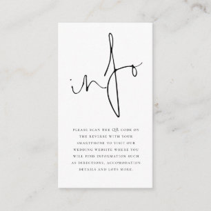 Cartão De Informações Detalhes do Casamento do Código QR de Informações