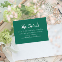 Detalhes do Casamento do Estilo Simples Emerald Gr