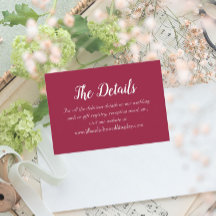 Detalhes do Casamento do Estilo Simples Vinho Verm