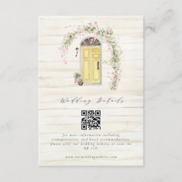 Cartão De Informações Detalhes do Casamento do Jardim de Algodão Russo