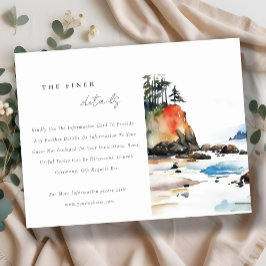 Cartão De Informações Detalhes do Casamento do Parque Nacional da Olimpi