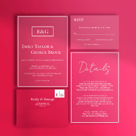 Cartão De Informações Detalhes do Casamento do Script Simples Elegante V