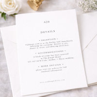 Detalhes do Casamento Editorial Monograma Serif Mo