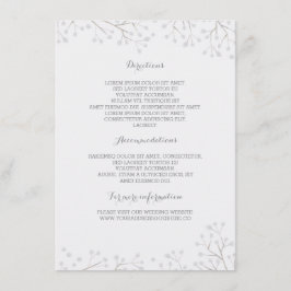 Cartão De Informações Detalhes do Casamento Elegante Respiratório do Beb