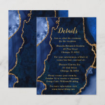Detalhes do Casamento em Azul Naval e Ágata Dourad