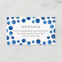 Detalhes do casamento em bolinhas azuis. Aquarela 