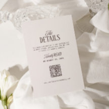 Detalhes do Casamento em Marfim e Marrom Código Qr