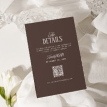 Detalhes do Casamento em Marrom Chocolate Código Q