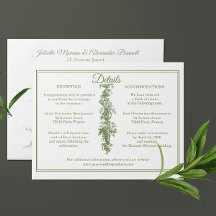 Detalhes do Casamento em Verde Oliva Toile de Jouy