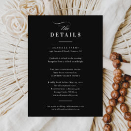 Cartão De Informações Detalhes do Casamento entre Pretos e Brancos da Ca