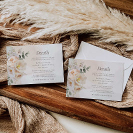 Cartão De Informações Detalhes do Casamento Floral Eucalyptus