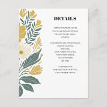 Detalhes do Casamento Floral Moderno Amarelo Botão