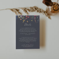 Detalhes do Casamento Floral Selvagem Clássico Azu