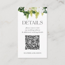 Cartão De Informações Detalhes do Casamento Genérico do Código QR legant