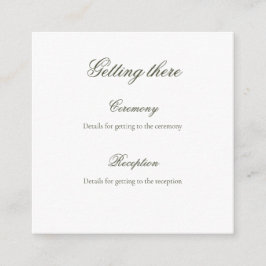 Cartão De Informações Detalhes do Casamento "Getting There" da Juniper R