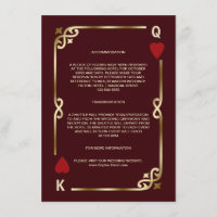 Detalhes do Casamento Gold Deep Burgundy Casino Ve