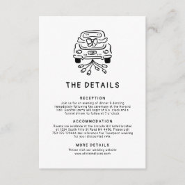 Cartão De Informações Detalhes do Casamento Imísico Desenhado à Mão Româ