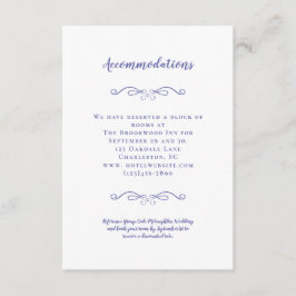 Cartão De Informações Detalhes do Casamento Lilás Elegante