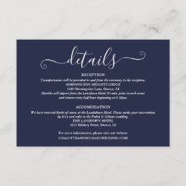 Cartão De Informações Detalhes do Casamento Luzes da Primavera Script Az