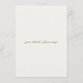 Cartão De Informações Detalhes do Casamento Minimalista Clássico de Luxo