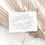Cartão De Informações Detalhes do Casamento Minimalista de Chic Modern<br><div class="desc">Este é um cartão moderno minimalista de detalhes de casamento com um design ultra mínimo e elegante. Edite todas as cores de texto e fonte e fundo. // Para itens correspondentes, visite a coleção "BRITT" na loja Sinceramente by Nicole Zazzle. * Se você gosta deste design, mas não o vê...</div>