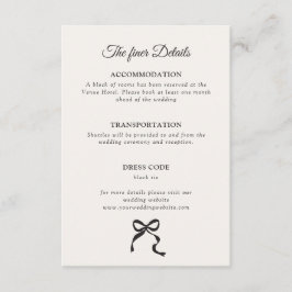 Cartão De Informações Detalhes do Casamento Mínimo Elegante do Arco