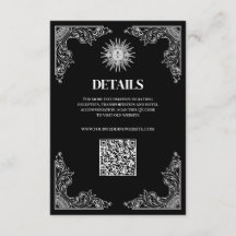 Detalhes do Casamento Mínimo Preto do Código QR
