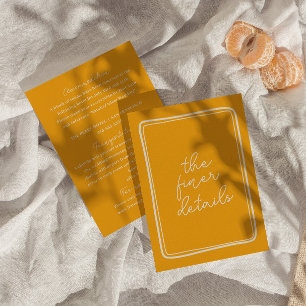 Cartão De Informações Detalhes do Casamento Moderno Colorido Escrito à M