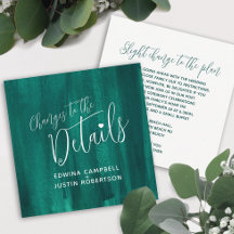 Detalhes do casamento mudanças na arte verde esmer