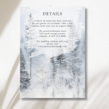 Detalhes do Casamento na Floresta Nebulosa e Nevad