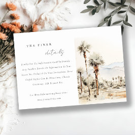 Cartão De Informações Detalhes do Casamento na Paisagem da Califórnia em