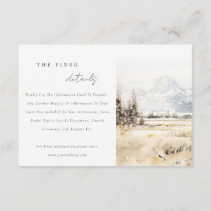 Cartão De Informações Detalhes do Casamento na Paisagem de Jackson Hole 