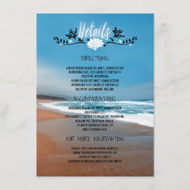 Cartão De Informações Detalhes do Casamento na Praia - Informações - Ins