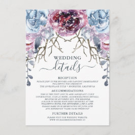 Cartão De Informações Detalhes do casamento no inverno