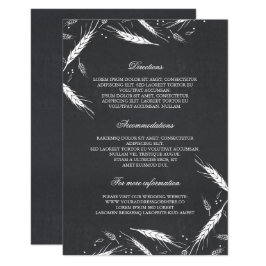 Cartão De Informações Detalhes do Casamento outono de trigo - Informaçõe