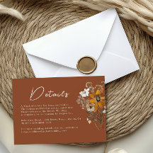 Detalhes do Casamento outono Terracotta Wildflower