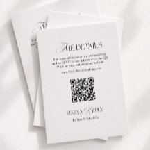 Detalhes do Casamento Preto e Branco Código Qr